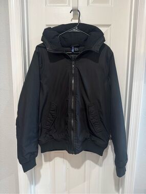 Divided Black Hooded Puffer Jacket